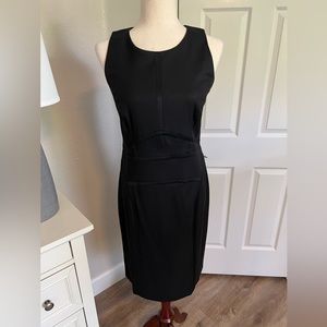 Hugo Boss Dalvina Sleeveless Form Fit Virgin Wool Shift Dress size 10